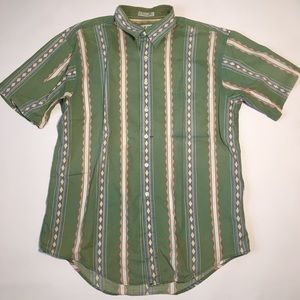 Vintage Patterned Short Sleeve Buttondown by Arrow